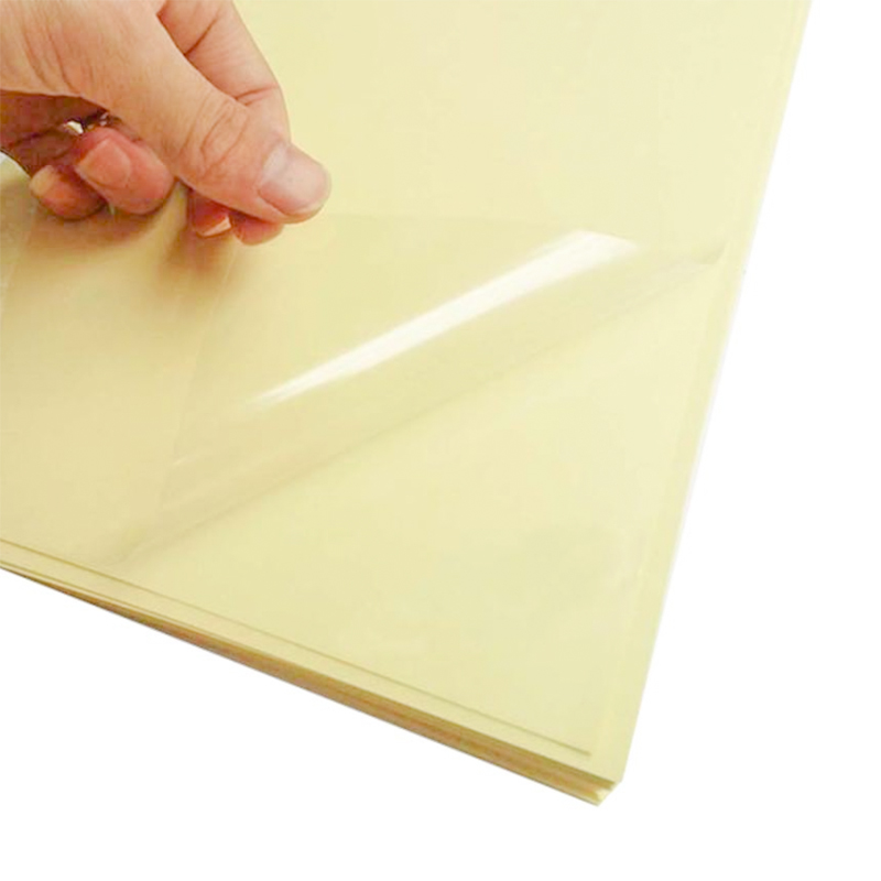 Chất kết dính UV màng PET trong suốt 50um với lớp lót Glassine màu trắng