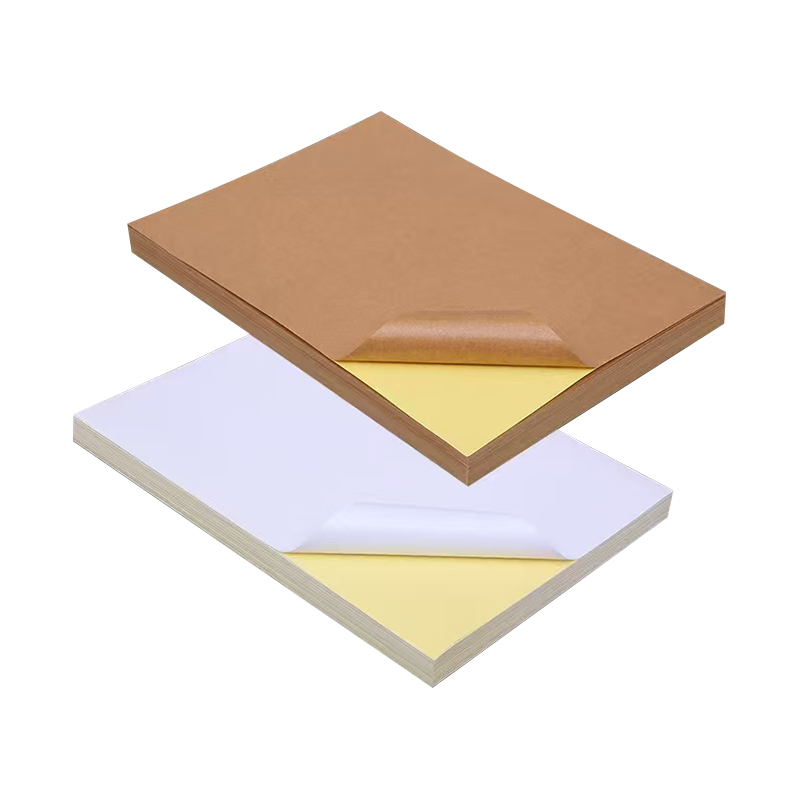 Giấy Kraft tự dính 85gsm có keo acrylic và lớp lót màu vàng